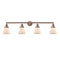Cone Bath Vanity Light shown in the Antique Copper finish with a Matte White shade