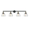 Fulton Bath Vanity Light shown in the Black Antique Brass finish with a Clear shade