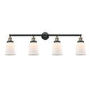 Canton Bath Vanity Light shown in the Black Antique Brass finish with a Matte White shade