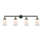 Canton Bath Vanity Light shown in the Black Antique Brass finish with a Matte White shade