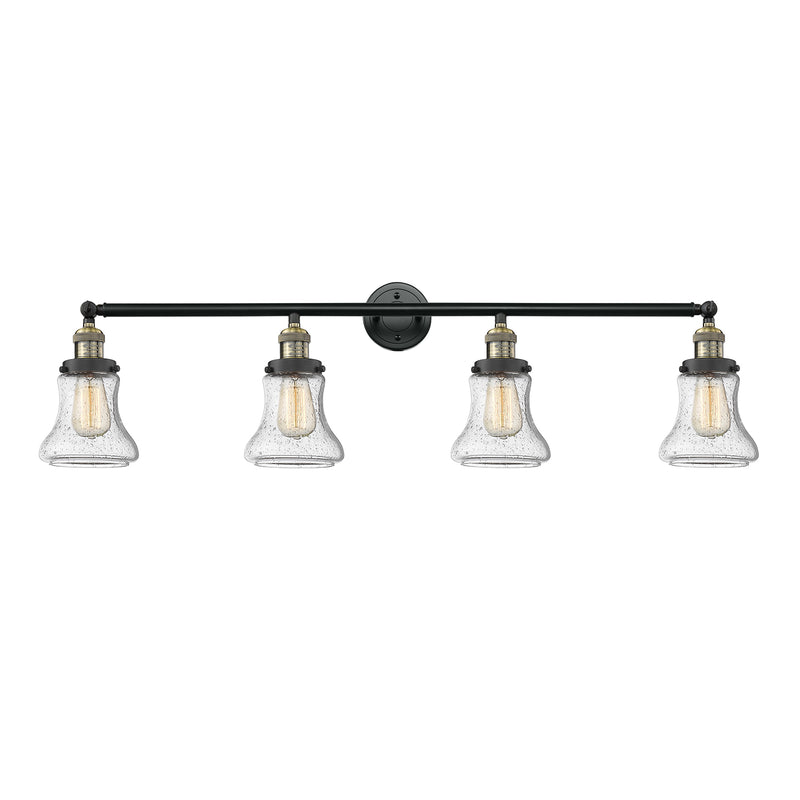 Bellmont Bath Vanity Light shown in the Black Antique Brass finish with a Seedy shade