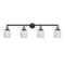 Colton Bath Vanity Light shown in the Black Antique Brass finish with a Clear Halophane shade