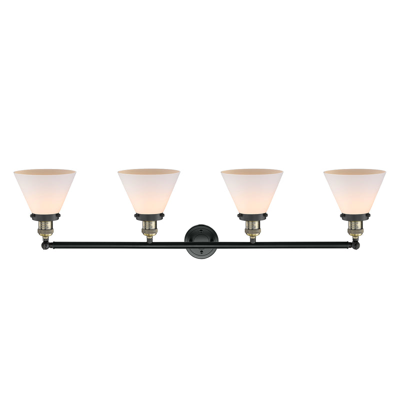 Innovations Lighting Large Cone 4 Light Bath Vanity Light Part Of The Franklin Restoration Collection 215-BAB-G41-LED