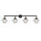 Oxford Bath Vanity Light shown in the Black Antique Brass finish with a Seedy shade