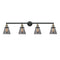 Cone Bath Vanity Light shown in the Black Antique Brass finish with a Plated Smoke shade