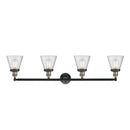 Innovations Lighting Small Cone 4 Light Bath Vanity Light Part Of The Franklin Restoration Collection 215-BAB-G64