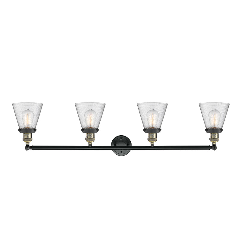 Innovations Lighting Small Cone 4 Light Bath Vanity Light Part Of The Franklin Restoration Collection 215-BAB-G64