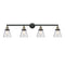 Cone Bath Vanity Light shown in the Black Antique Brass finish with a Seedy shade