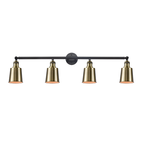 Addison Bath Vanity Light shown in the Black Antique Brass finish with a Antique Brass shade