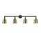 Addison Bath Vanity Light shown in the Black Antique Brass finish with a Antique Brass shade