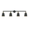 Addison Bath Vanity Light shown in the Black Antique Brass finish with a Matte Black shade