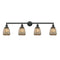 Chatham Bath Vanity Light shown in the Matte Black finish with a Mercury shade