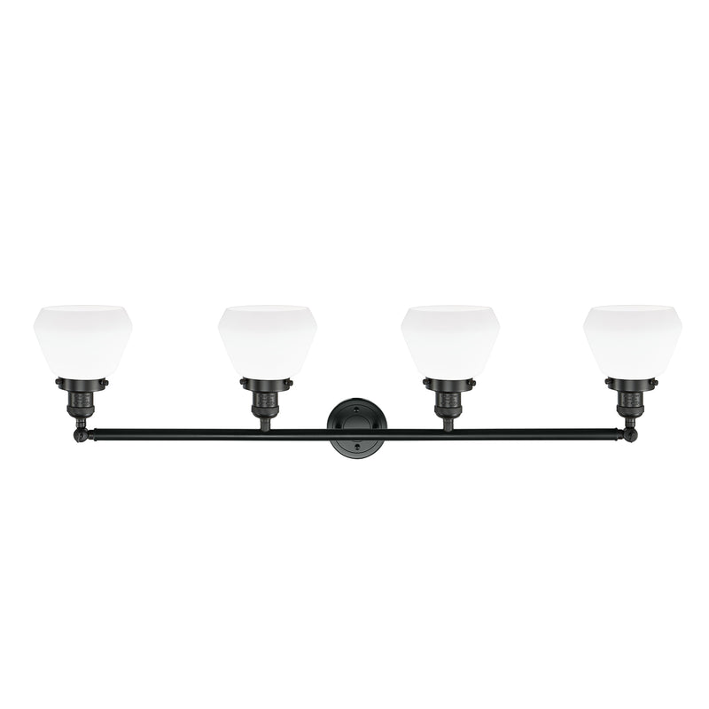 Innovations Lighting Fulton 4 Light Bath Vanity Light Part Of The Franklin Restoration Collection 215-BK-G171