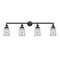 Canton Bath Vanity Light shown in the Matte Black finish with a Clear shade