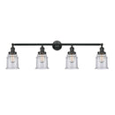 Canton Bath Vanity Light shown in the Matte Black finish with a Seedy shade