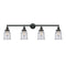 Canton Bath Vanity Light shown in the Matte Black finish with a Seedy shade