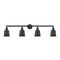 Addison Bath Vanity Light shown in the Matte Black finish with a Matte Black shade