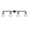 Colton Bath Vanity Light shown in the Oil Rubbed Bronze finish with a Clear Halophane shade