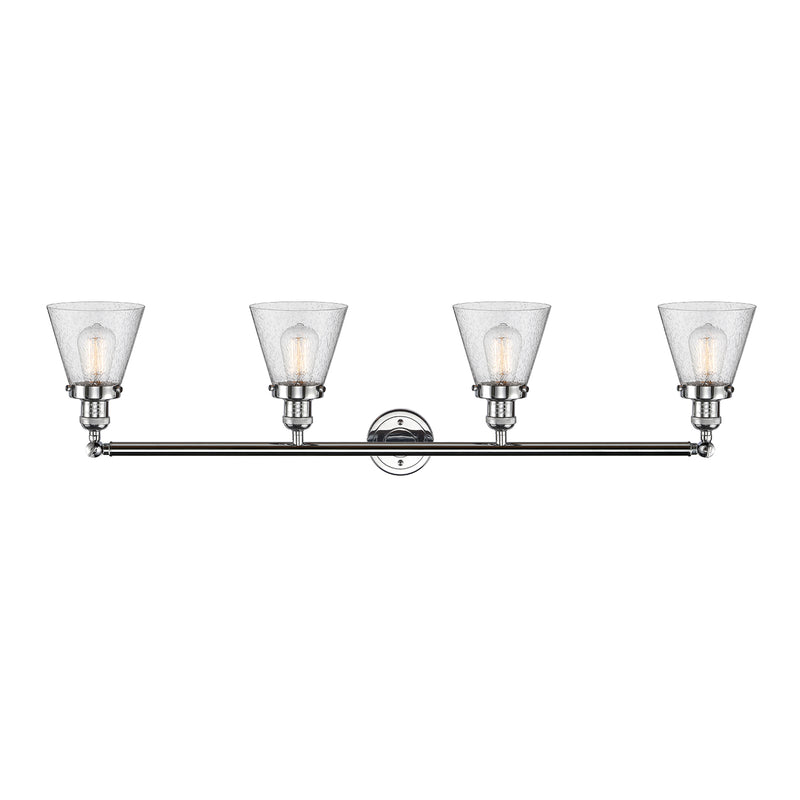 Innovations Lighting Small Cone 4 Light Bath Vanity Light Part Of The Franklin Restoration Collection 215-PC-G64-LED