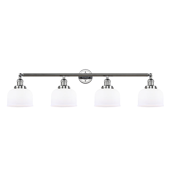 Bell Bath Vanity Light shown in the Polished Chrome finish with a Matte White shade