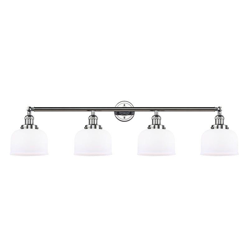 Bell Bath Vanity Light shown in the Polished Chrome finish with a Matte White shade