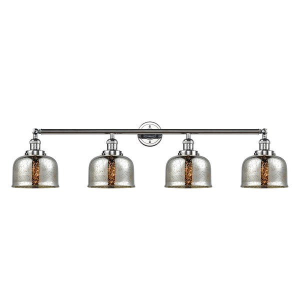 Bell Bath Vanity Light shown in the Polished Chrome finish with a Silver Plated Mercury shade