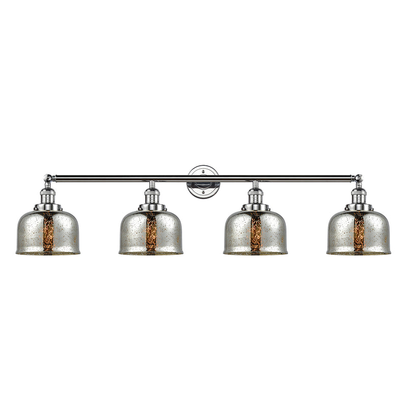 Bell Bath Vanity Light shown in the Polished Chrome finish with a Silver Plated Mercury shade