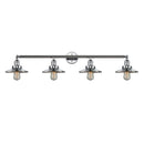 Railroad Bath Vanity Light shown in the Polished Chrome finish with a Polished Chrome shade