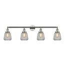 Chatham Bath Vanity Light shown in the Polished Nickel finish with a Clear shade