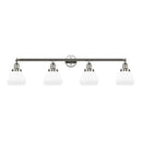 Fulton Bath Vanity Light shown in the Polished Nickel finish with a Matte White shade