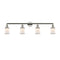 Canton Bath Vanity Light shown in the Polished Nickel finish with a Matte White shade