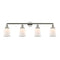 Canton Bath Vanity Light shown in the Polished Nickel finish with a Matte White shade