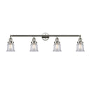 Canton Bath Vanity Light shown in the Polished Nickel finish with a Clear shade