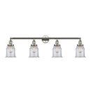 Canton Bath Vanity Light shown in the Polished Nickel finish with a Clear shade