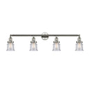 Canton Bath Vanity Light shown in the Polished Nickel finish with a Seedy shade