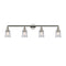 Canton Bath Vanity Light shown in the Polished Nickel finish with a Seedy shade