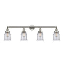 Canton Bath Vanity Light shown in the Polished Nickel finish with a Seedy shade