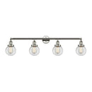 Beacon Bath Vanity Light shown in the Polished Nickel finish with a Clear shade