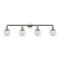 Beacon Bath Vanity Light shown in the Polished Nickel finish with a Clear shade