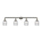 Colton Bath Vanity Light shown in the Polished Nickel finish with a Clear Halophane shade