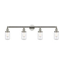 Dover Bath Vanity Light shown in the Polished Nickel finish with a Clear shade