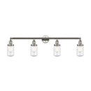 Dover Bath Vanity Light shown in the Polished Nickel finish with a Seedy shade