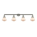 Olean Bath Vanity Light shown in the Polished Nickel finish with a Matte White shade