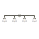 Olean Bath Vanity Light shown in the Polished Nickel finish with a Clear shade