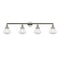 Olean Bath Vanity Light shown in the Polished Nickel finish with a Clear shade