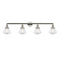 Olean Bath Vanity Light shown in the Polished Nickel finish with a Seedy shade