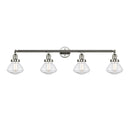 Olean Bath Vanity Light shown in the Polished Nickel finish with a Seedy shade