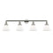 Cone Bath Vanity Light shown in the Polished Nickel finish with a Matte White shade