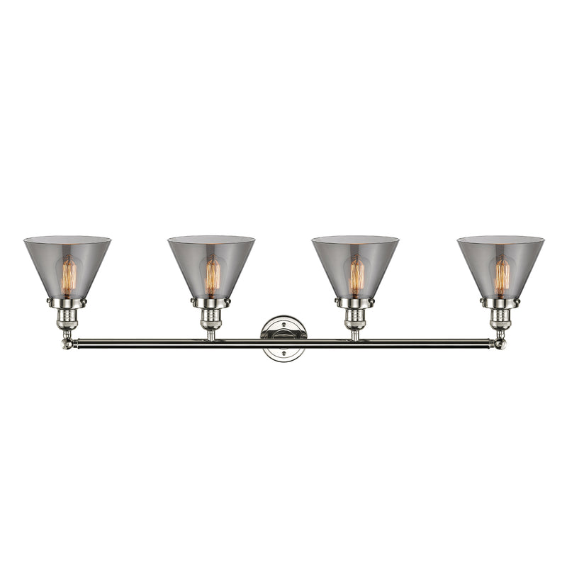 Innovations Lighting Large Cone 4 Light Bath Vanity Light Part Of The Franklin Restoration Collection 215-PN-G43-LED