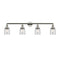 Bell Bath Vanity Light shown in the Polished Nickel finish with a Clear shade